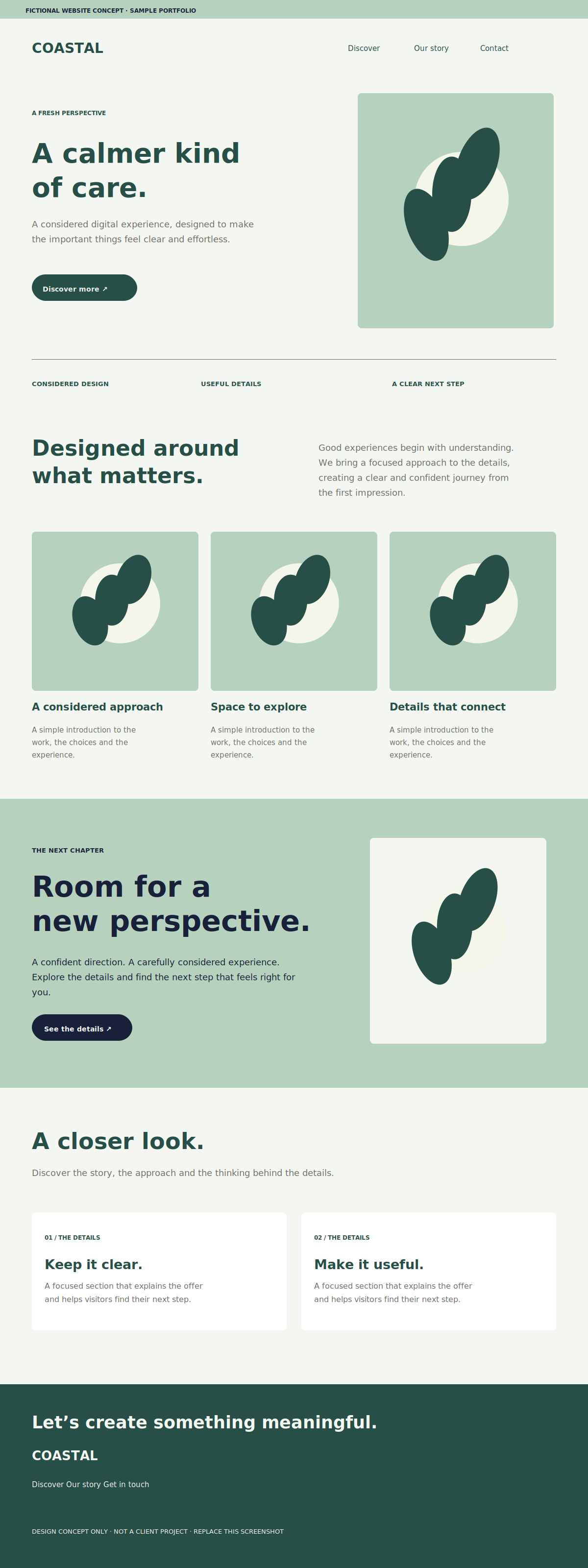 Wellness Website Concept website preview